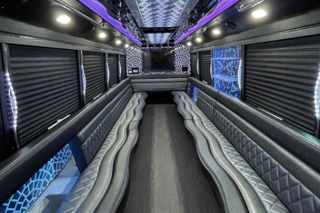 Akron Party Bus Interior