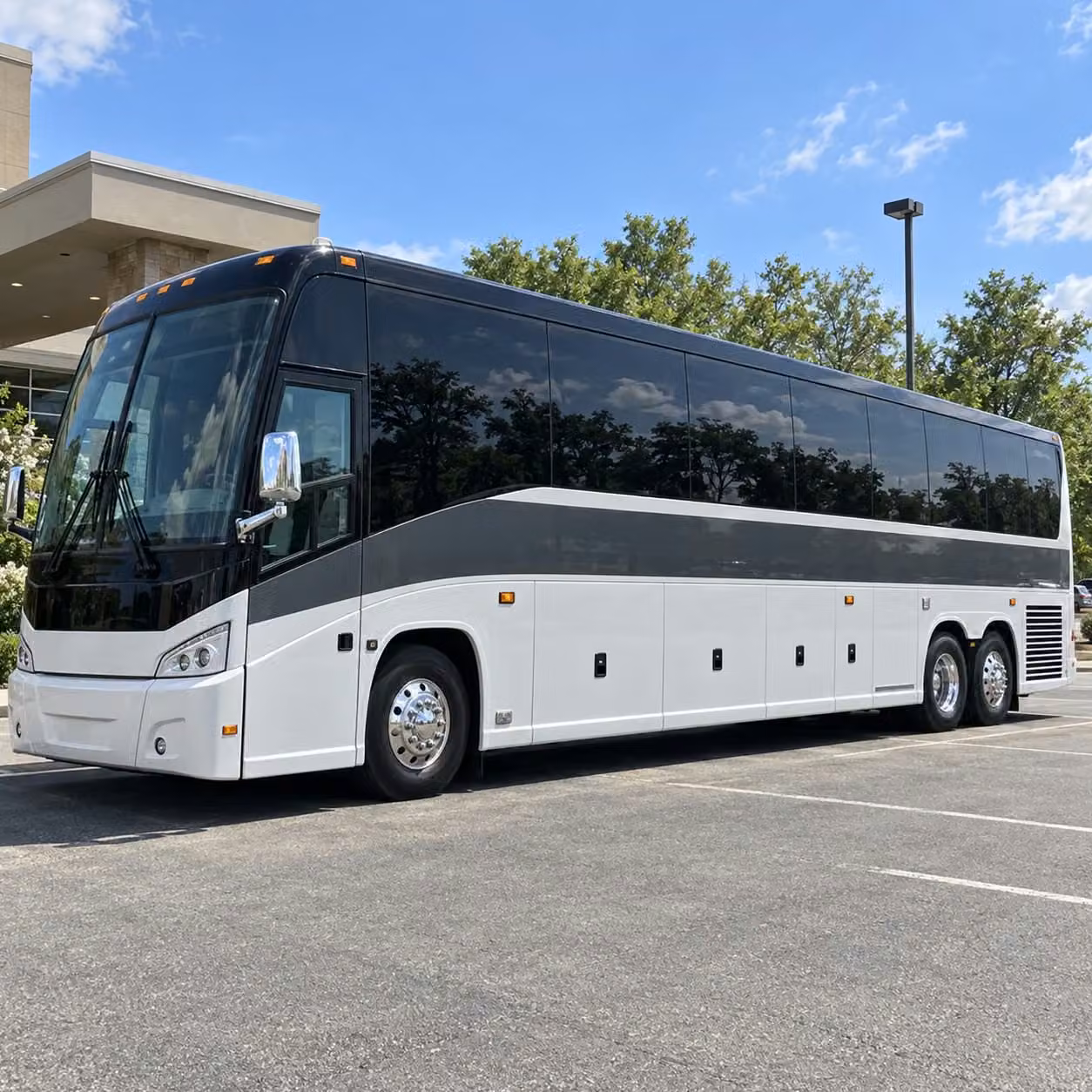 akron charter bus rental exterior