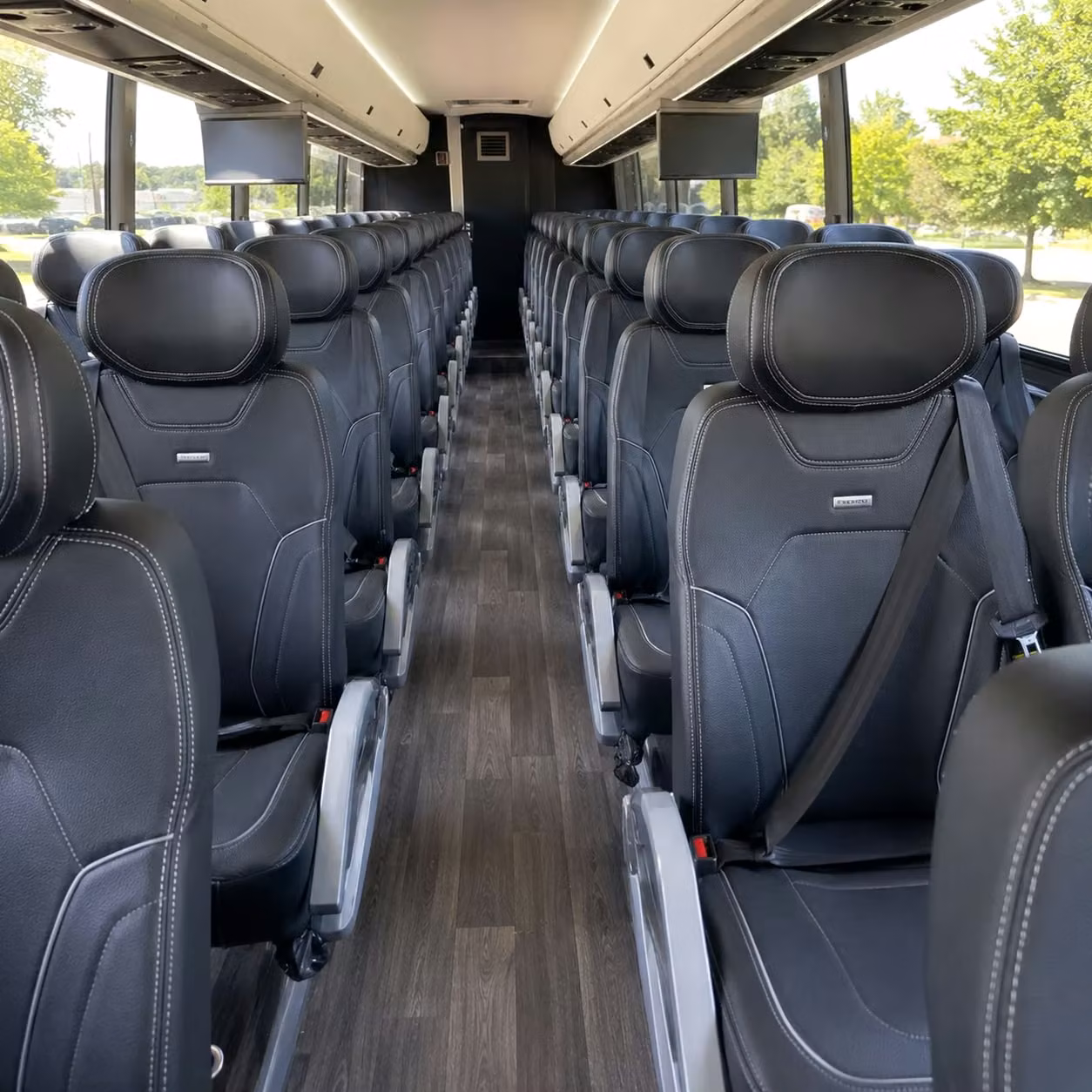 akron charter bus rental inside